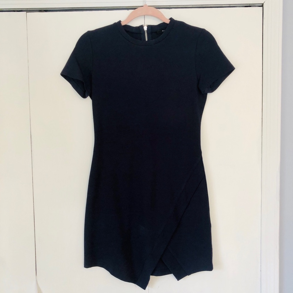 Navy Blue short sleeve Body Conscious Flattering